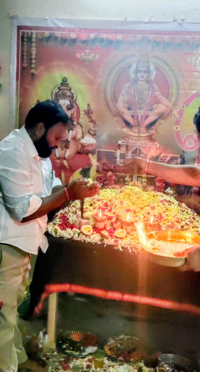 పోల్కొని గుట్ట గ్రామంలో అయ్యప్ప స్వామి పూజ – పాల్గొన్న పాత్లావత్ రవి నాయక్