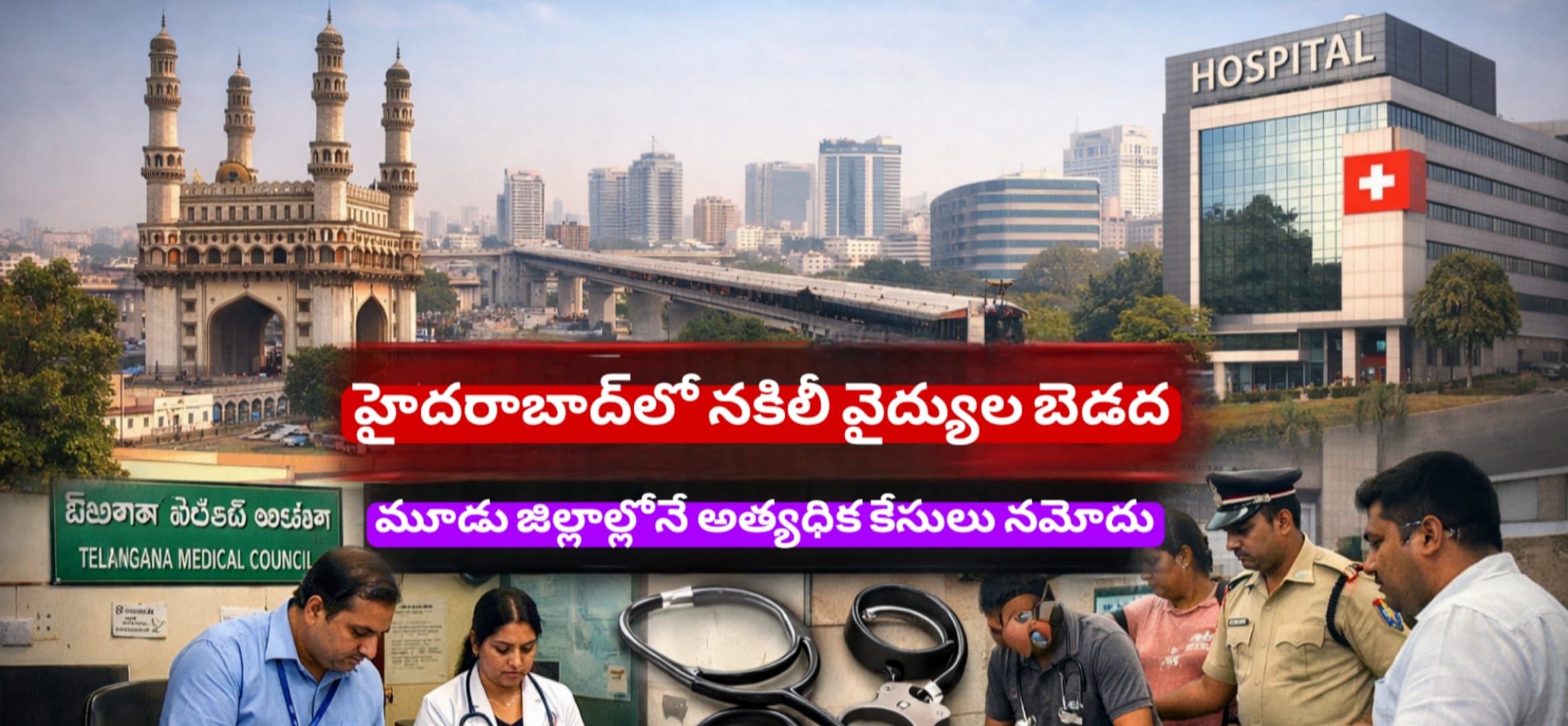 తెలంగాణ మెడికల్ కౌన్సిల్ తనిఖీలు: హైదరాబాద్‌లో నకిలీ వైద్యుల బెడద