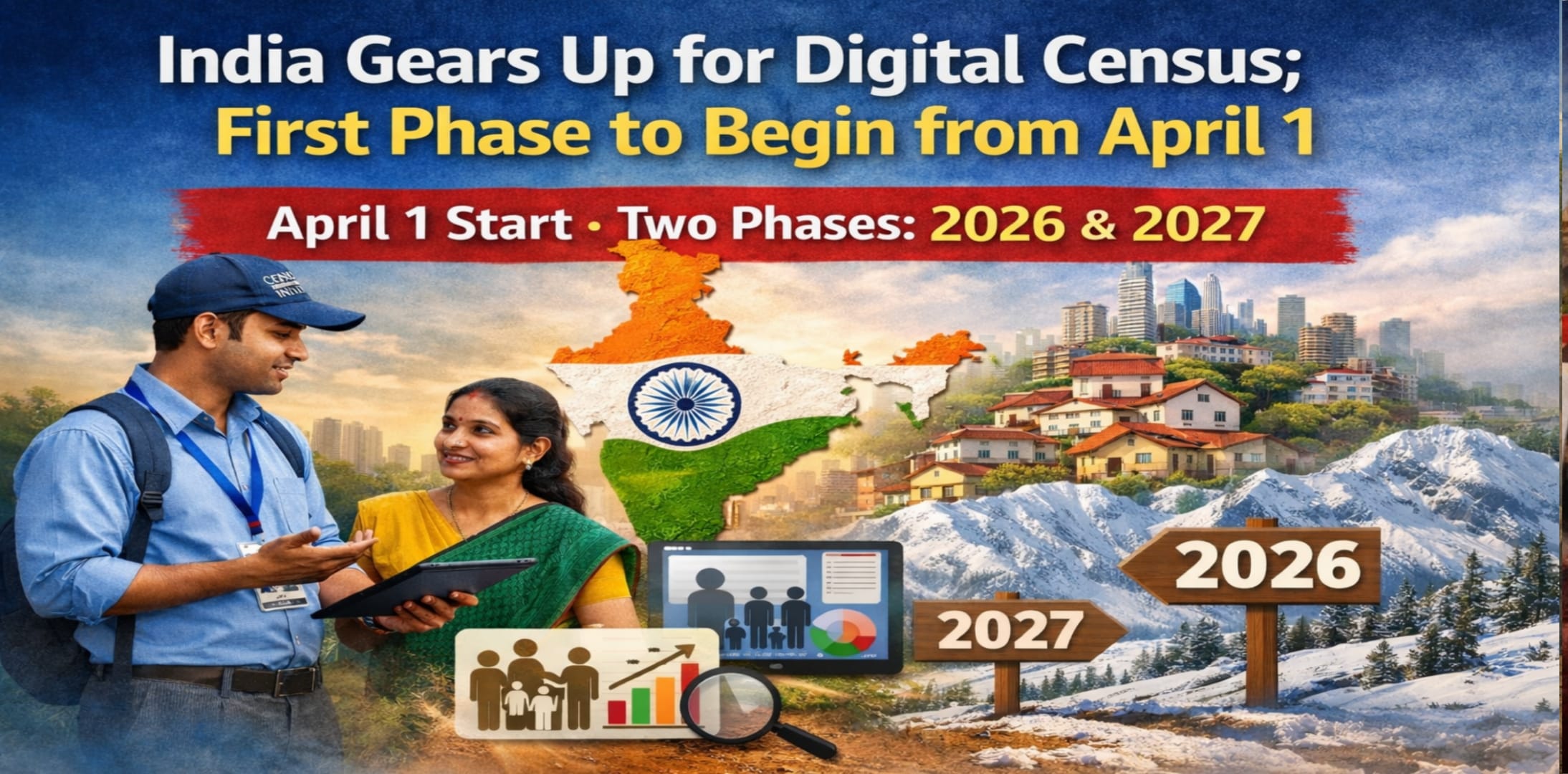 దేశంలో జనగణనకు రంగం సిద్ధం – ఏప్రిల్‌ 1 నుంచి తొలి దశ ప్రారంభం