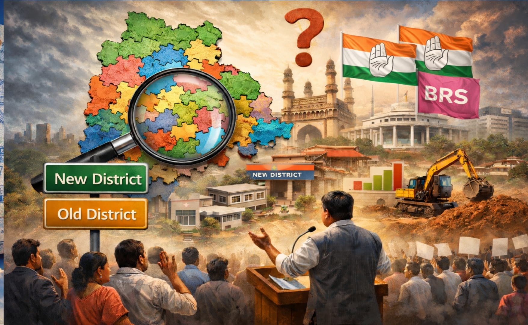తెలంగాణలో కొత్త జిల్లాల చర్చ
