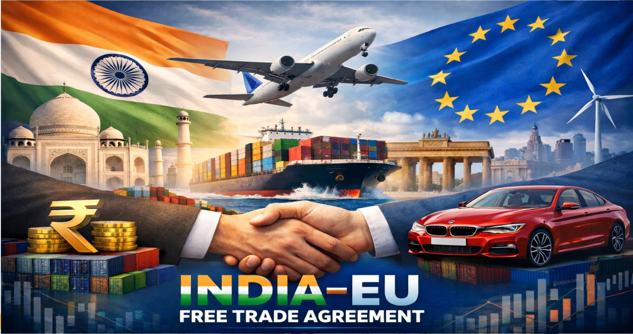 Breaking: India–EU Trade Agreement ఫైనల్ – కార్లు, వైన్ ధరలు తగ్గే అవకాశం, ఎగుమతులకు బిగ్ బూస్ట్