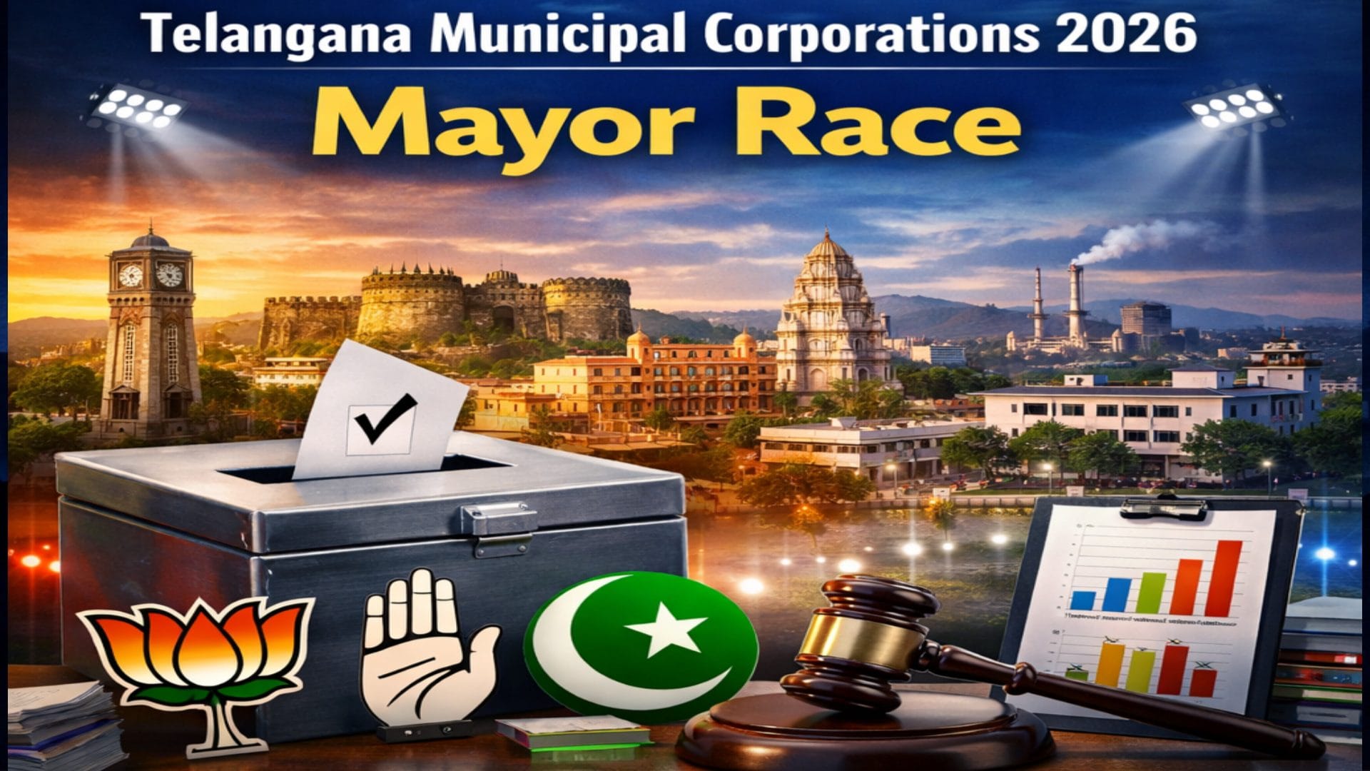 Mayor Race in Telangana Corporations: కరీంనగర్, నిజామాబాద్, పాలమూరు, కొత్తగూడెంలో హై వోల్టేజ్ డ్రామా