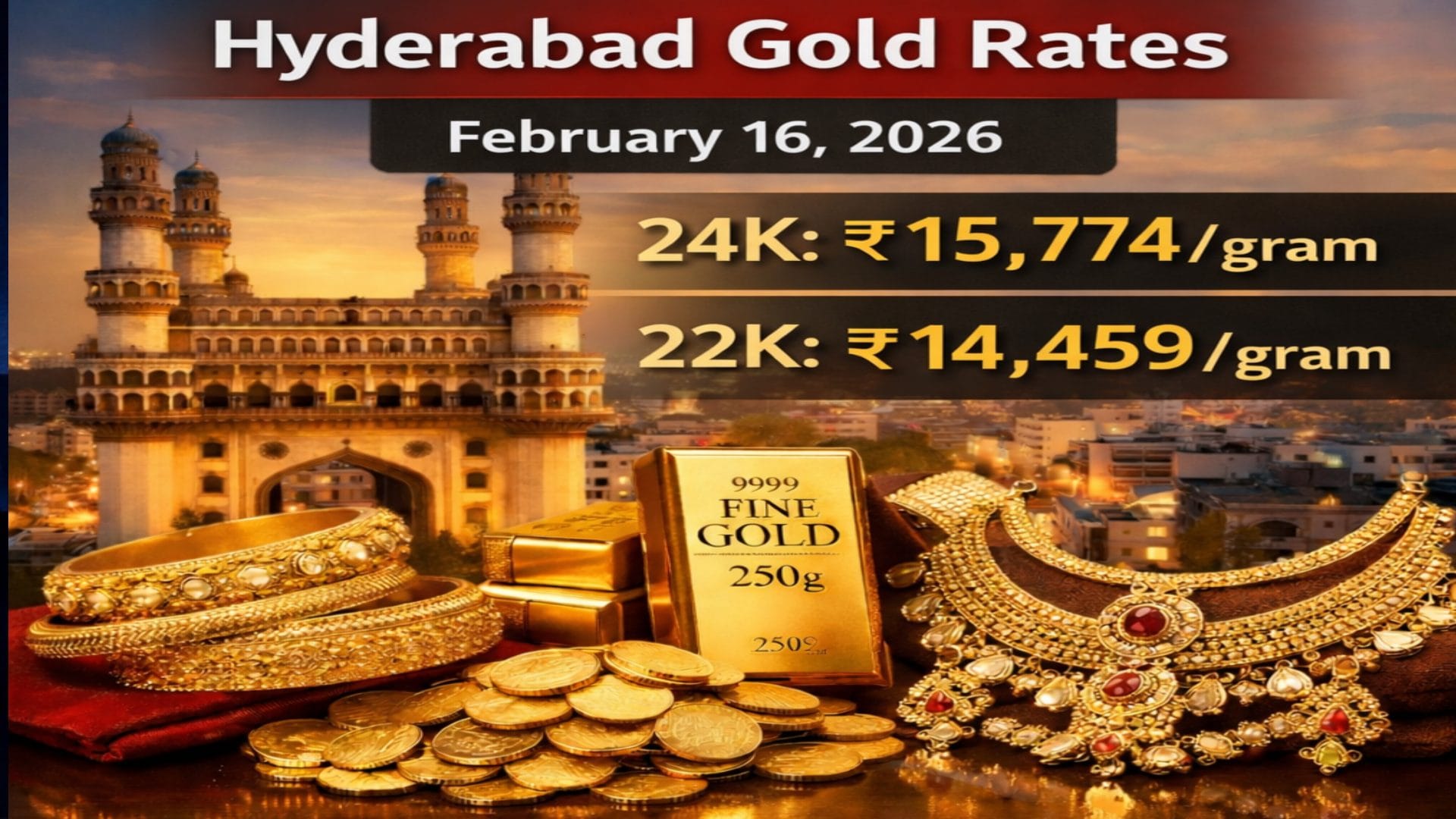Today Gold Rate in Hyderabad: ఫిబ్రవరి 16 నాటి గోల్డ్ రేట్లు – తాజా అప్‌డేట్