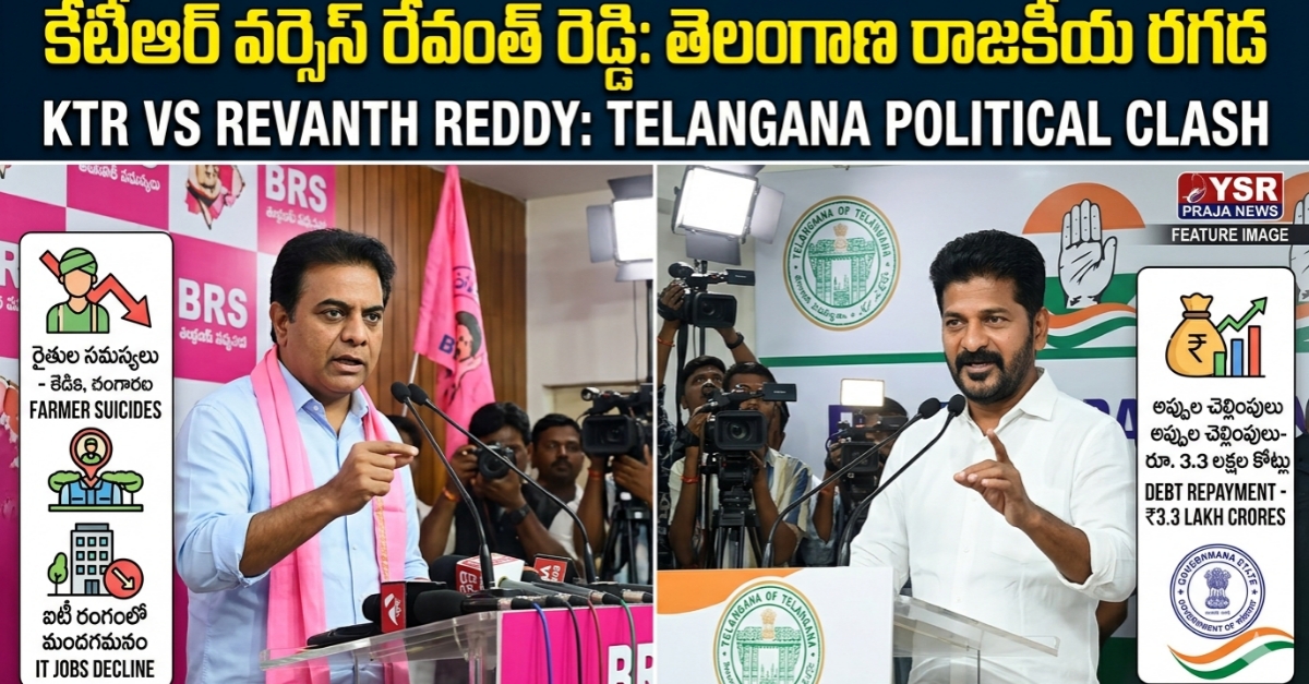కాంగ్రెస్ సర్కార్‌పై కన్నెర్రజేసిన బీఆర్ఎస్: రైతుల ఆత్మహత్యలు, ఐటీ పతనంపై కేటీఆర్ ఫైర్.. అప్పుల లెక్కలపై రేవంత్‌కు కౌంటర్!