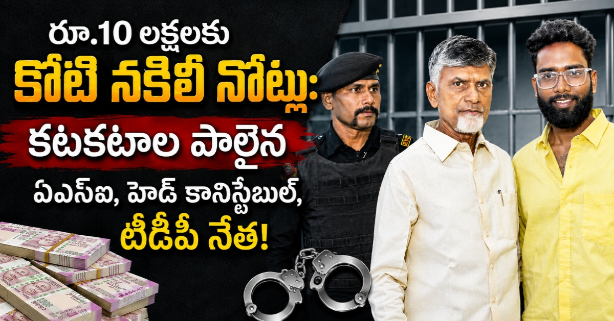 రూ.10 లక్షలకు కోటి నకిలీ నోట్లు: కటకటాల పాలైన ఏఎస్ఐ, హెడ్ కానిస్టేబుల్, టీడీపీ నేత!