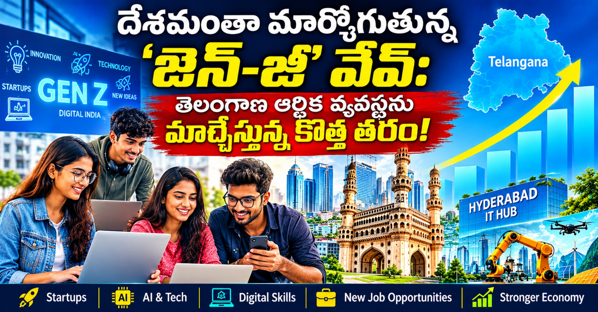 Gen Z Population దేశమంతా మార్మోగుతున్న ‘జెన్-జీ’ వేవ్: తెలంగాణ ఆర్థిక వ్యవస్థను మార్చేస్తున్న కొత్త తరం!