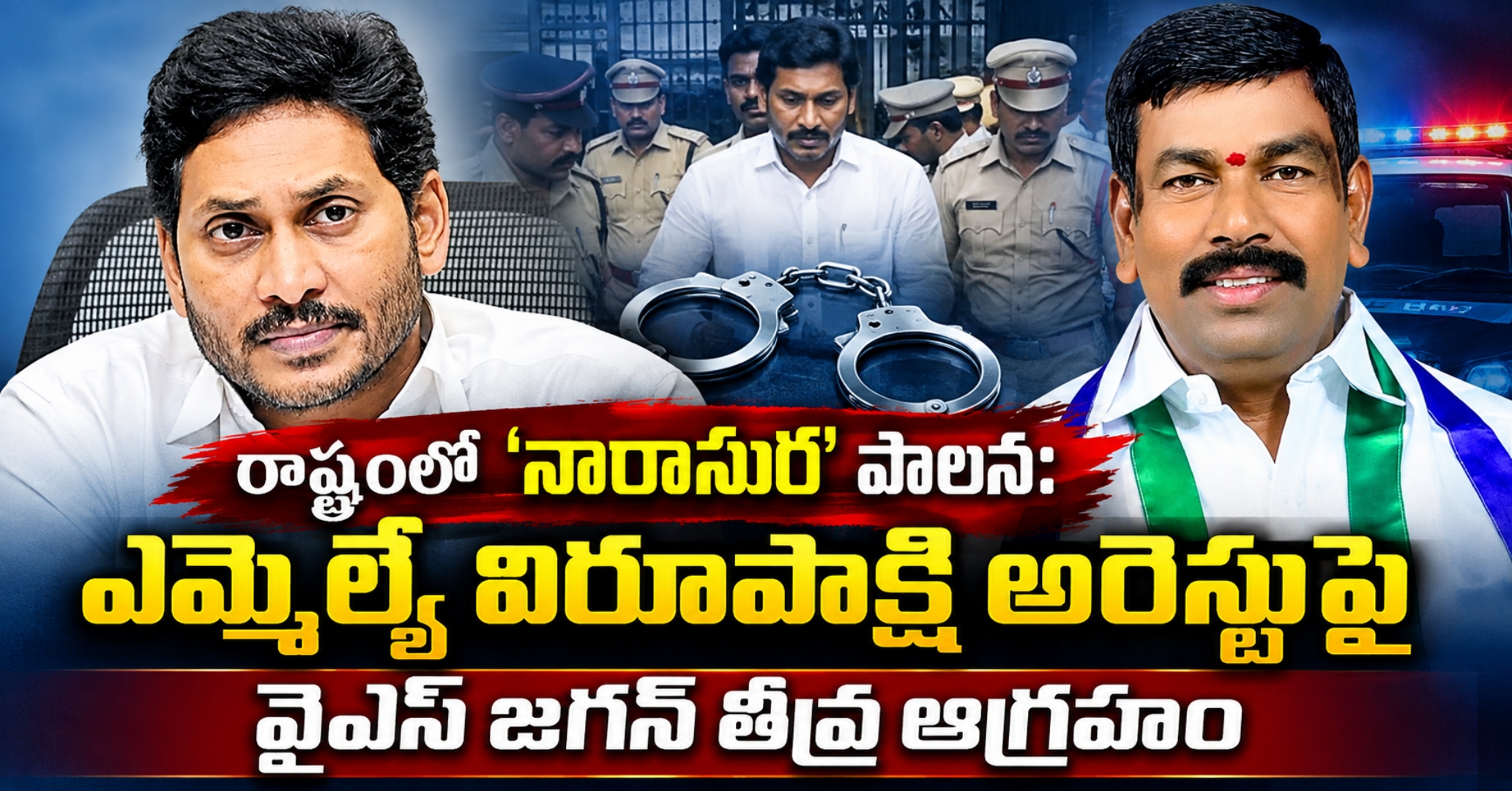రాష్ట్రంలో ‘నారాసుర’ పాలన: ఎమ్మెల్యే విరూపాక్షి అర్ధరాత్రి అరెస్టుపై వైఎస్ జగన్ తీవ్ర ఆగ్రహం