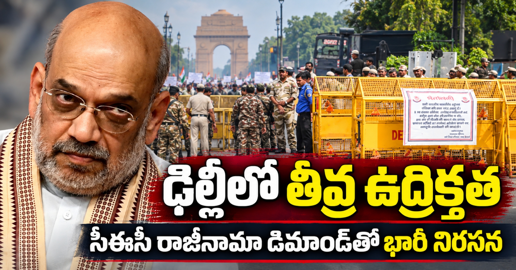 CJP Protests: Delhi Under Lockdown ఢిల్లీలో తీవ్ర ఉద్రిక్తత: సీఈసీ రాజీనామా డిమాండ్‌తో ‘కాక్రోచ్ జనతా పార్టీ’ భారీ నిరసన.. ఉక్కుపాదం మోపిన కేంద్ర ప్రభుత్వం